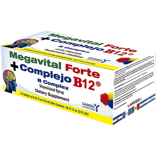 Megavital Forte + Complejo B12 21 bottles (0.51 fl oz each)